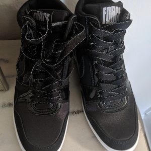 Nike Force Sky High Women's black wedge sneakers